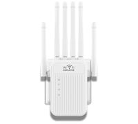 2025 Nouveau Repeteur WiFi Puissant,Répéteur WiFi 6 Antennes, 2 Ports LAN,WiFi Extender Compatible avec Toutes Les Box Internet