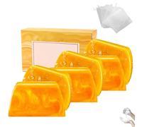 2025 Nouveau savon parfumé doré nettoyant en profondeur et hydratant, savon parfumé doré, nourrissant et soyeux, améliore l'élasticité de la peau, pour le visage et le corps (3pcs)