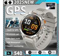 2025 Nouveau T-Rex 3 Montre Intelligente Hommes Gps Intégré 540 Mah Batterie 3Atm Étanche Boussole Baromètre Altimètre Sport Smartwatch Homme.Silver.Gps Sports Watch