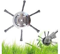 2025 Nouveau Upgrade Fil d'acier Tête de Tondeuse, Tête de Tondeuse Universelle en Fil d'acier de 6 Pouces, Tête de Tondeuse de Rechange pour Tondeuse Électrique à Batterie (1, Lame 6)