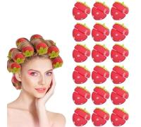 2025 nouveaux bigoudis sans chaleur aux fraises, rouleaux à cheveux en éponge douce, coiffure facile et confortable pendant le sommeil, pour longs courts les femmes(18PCS)