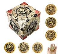 2025 Nouveaux dés toupie DND, Ensemble de dés métalliques 7-en-1 avec Relief 3D, dés polyédriques pour Jeux de rôle Donjons et Dragons, Accessoires D&D pour MJ et Joueurs (Bronze)