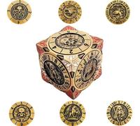2025 Nouveaux dés toupie DND, Ensemble de dés métalliques 7-en-1 avec Relief 3D, dés polyédriques pour Jeux de rôle Donjons et Dragons, Accessoires D&D pour MJ et Joueurs.