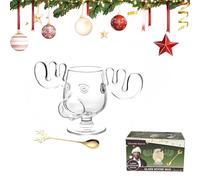 2025 Nouveaux verres d'élan, beaux verres d'élan, tasse de mousse, verre d'élan, emballage de sécurité, verres de Noël, 240 ml, cadeaux pour la famille et les amis