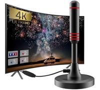 2025 Nouvelle Antenne TV Intérieur Puissante TNT,500KM Longue Portée et Antenne TV Intérieure à 360 °pour 1080P 4K Chaînes