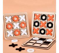 2025 Nouvelle Arrivée, 1 pièce Jeu de Tic Tac Toe en Bois XO, Convient pour les Rassemblements, les Fêtes - Cadeau d'Anniversaire, Cadeau, Cadeau de Pâques, Cadeau Parfait, Cadeau de Remise des Diplôm