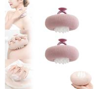 2025 nouvelle boule de douche à ventouse tournesol super douce, boule de douche 2 en 1, brosse de nettoyage éponge exfoliante, accessoire éponge pour corps de douche en maille, unisexe (Purple)