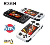 2025 nouvelle Console portative rétro R36H système Linux Open Source Consoles de jeux classiques 3.5 pouces écran IPS lecteur vidéo Portable R36H Purple 64G