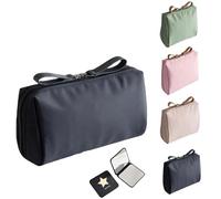 2025 Nouvelle Mini Pochette de Maquillage de Voyage rationalisée pour Les fraudes, Organisateur Portable pour Femmes d'eau, Rangement Compact, idéal pour la Lecture et l'organisation (Black)
