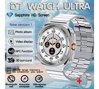2025 nouvelle montre DT 7 montre Ultra intelligente hommes 32GB mémoire vidéo GPS NFC 47mm AMOLED Fitness sport Tracker santé montres intelligentes femmes,Acier Argenté B
