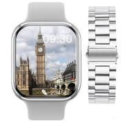 2025 Nouvelle Montre Gps 10 Montre Intelligente Hommes Hd Amoled Mémoire Musique 3D Surround Bluetooth Appel Étanche Smartwatch Femme+Boîte.Silver Steel.Iw10