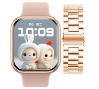 2025 Nouvelle Montre Gps 10 Montre Intelligente Hommes Hd Amoled Mémoire Musique 3D Surround Bluetooth Appel Étanche Smartwatch Femme+Boîte.Gold Steel.Iw10