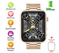 2025 Nouvelle Montre Intelligente Femmes Hommes Enregistrement Sonore Caméra Prendre Des Photos Enregistrement Vidéo Montres Sport Étanche Bluetooth Appel Smartwatch.Rose Golden Steel.