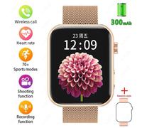 2025 Nouvelle Montre Intelligente Femmes Hommes Enregistrement Sonore Caméra Prendre Des Photos Enregistrement Vidéo Montres Sport Étanche Bluetooth Appel Smartwatch.Rose Golden Mesh.