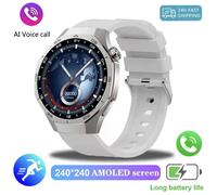 2025 Nouvelle Montre Intelligente Hommes Montre Intelligente Sports De Plein Air Suivi Spirit Island Bluetooth Parlant Montre Intelligente Podomètre Étanche.White.