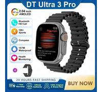 2025 Nouvelle Montre Originale Dt Ultra 3 Pro Montre Intelligente Hommes Google Carte Nfc Gps Tracker Hd Bt Appel Ip68 Étanche Montres Intelligentes Femmes.Black Steel B.32Gb Watch