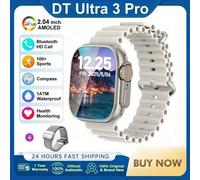 2025 Nouvelle Montre Originale Dt Ultra 3 Pro Montre Intelligente Hommes Google Carte Nfc Gps Tracker Hd Bt Appel Ip68 Étanche Montres Intelligentes Femmes.Silver Mesh Belt.32Gb Watch