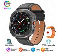 2025 Nouvelle Montre Ultra Dt 7 Gps Piste Montre Intelligente Hommes Tws Écouteurs 4Gb Bluetooth Appel Nfc Contrôle Fréquence Cardiaque Smartwatch Femmes.Marron.