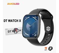 2025 nouvelle série Watch10 GPS piste montre intelligente hommes femme HD Bluetooth appel étanche sport SmartWatch pour Apple Android IOS,Ceinture en maille noire DT Series 10 de 32 Go