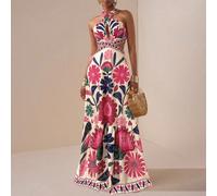 2025 Nouvelle vague Saison de mariage Style singe Style coloré Vacances Quotidien Rendez-vous Anniversaire Fête Encolure croisée Décolleté ajouré Taille exposée Dos avec nœud Ourlet décoré L,M,S,XL,XS