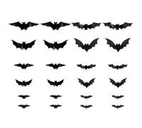 2025 Nouvelles chauves-souris lumineuses d'Halloween, chauves-souris lumineuses à DEL violettes, décoration d'Halloween, groupe de chauve-souris lumineuses à DEL à suspendre au mur