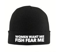 2025 Nouvelles Femmes veulent me Poisson, Peur de Moi, Bonnet tricoté, Bonnet, Chapeaux d’Hiver, pêche de Rue Chaude, Casquettes de mèmes Hommes, Femmes