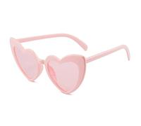 2025 Nouvelles lunettes de soleil for femmes de style européen et américain transfrontalier Love Lunettes de soleil amincissantes for grand visage à la mode for femmes(Deep Pink/Pink)