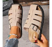 2025 Nouvelles mules à semelle épaisse pour femmes, mode extérieure, plates-formes confortables, aérées et antidérapantes pour la maternité (Taille à commander une taille au-dessus) CN35,CN36,CN37,CN3