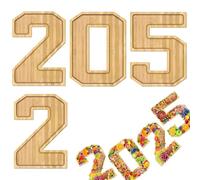 2025 Numéro Boîte à Charte Charcuterie, Décorations de Remise des diplômes | Classe Plate-Forme Nourriture en Bois décorations gradations Plateaux collation, Fournitures