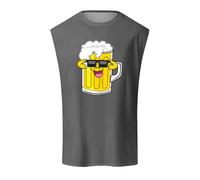 2025 Oktoberfest Summer Nouveau motif débardeur pour homme Festival de la bière dessin animé tasse à vin lunettes de soleil débardeur imprimé design respirant confortable et décontracté plein air