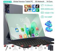 2025 Original nouveau S10 Pro tablette 10.36 pouces Android 13 Snapdragon 8gen2 mondial 16GB + 1024GB 20000mah 5G double SIM WIFI HD Bleu