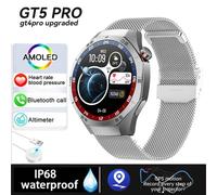 2025 Original Nouveaux Hommes Montre Intelligente Gps Montre S5 360*360 Hd Écran Amoled Fréquence Cardiaque Bt Appel Surveillance De La Santé Femmes Smartwatch.Silver Mesh.