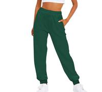 2025 Pantalon Femmes Taille Haute De Survêtement Et Poches À Cordon Coulissant Stretch Casual Track Pantalon Solide Couleur avec Bas Cintré Lâche Longueur Sweatpants Sarouel Jogging Yoga