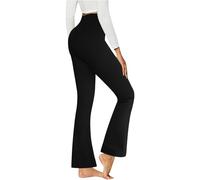 2025 Pantalon Yoga Femmetaille Haute- Pantalon Sport Chaud Couleur Unie Casual Style Évasé Coupe Slim Doux Confortable Legging Chic Et Élégants Sexy Passe-Partout Épais Thermique Hiver Pants