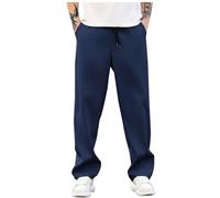 2025 Pantalons De Sport Homme Palazzo- Pantalon Taille Elastique Couleur Unie Droit Casual Ample Confortable Polyvalent Streetwear Chic Simple De Tous Les Jours Automne Pant