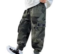 2025 Pantalons Enfants Garçons Printemps Combinaison Enfants Pieds Ceinture Grands Pantalons Loisirs pour Enfants Étudiants Garçons Pantalon Été 128, Camouflage, 8-9 ans