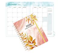 2025 Planner 140 Sheets 8.5x6.1 Inch Yearly Planner Jan. to Dec. 2025 Calendar 12 Months Academic Flexible Cover Thick Paper Agenda Calendar Book with Tabs ＆ Elastic Band2024-