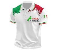 2025 Polo pour homme Leeprints Italia, Chemise italienne Baseball Drapeau Italie Hommes Femmes Drapeau Italie Chemises Hommes S Chemises à manches longues, blanc, M