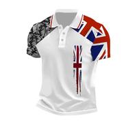2025 Polos pour Homme Polo Manches Courtes Golf T-Shirts et Tops Comfy Doux Bouton Uni Col Revers Respirant T Grande Taille Sports Oversized Hauts Décontracté Pas Cher