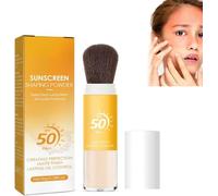 2025 Poudre de fixation de crème solaire minérale translucide,SPF 50,poudre de réglage de la crème solaire longue durée pour toutes les peaux (1Pcs, 8g)