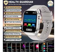 2025 Pour Xiaomi Nouveau Ecg+Ppg Montre Intelligente Laser Guérison Lipides Sanguins Acide Uricique Bp Bracelet Hommes Sport Hd Appel Santé Smartwatch.Silver.Accurate Monitoring