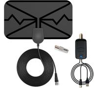 2025 Powerful Indoor TV Antenna,250KM Range with Amplifier Smart Signal Booster,Support 1080P 4K Smart HDTV