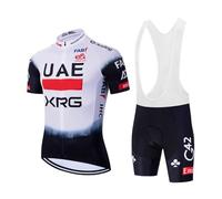 2025 Pro Team UAE Ensemble de maillot de cyclisme pour hommes,Maillot de vélo de route MTB Respirant Paddad Cuissard à bretelles Kits (2XL)