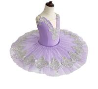 2025 Professionnel Enfants Filles Tutu De Ballet Le Lac des Cygnes Robe De Soirée Ballerine Costumes De Danse,Violet,130
