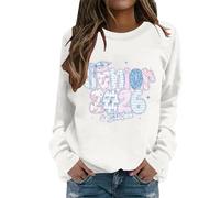 2025 Pull à capuche pour femme avec imprimé lettres et col rond pour l'automne et l'hiver Ensemble deux pièces d'automne, blanc, M