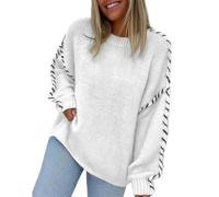 2025 Pull Cachemire Femme Hiver Chaud Pulls en Tricoté Couleur Unie Manches Longues Chic et Elegant Col Rond Automne Hiver De Transition Top Vetement Femme Pull Léger Femmes Sweater Pas Cher
