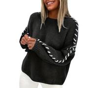2025 Pull Cachemire Femme Hiver Chaud Pulls en Tricoté Couleur Unie Manches Longues Chic et Elegant Col Rond Automne Hiver De Transition Top Vetement Femme Pull Léger Femmes Sweater Pas Cher