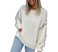 2025 Pull Cachemire Femme Hiver Chaud Pulls en Tricoté Couleur Unie Manches Longues Chic et Elegant Col Rond Automne Hiver De Transition Top Vetement Femme Pull Léger Femmes Sweater Pas Cher