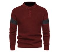 2025 Pull Chaud Homme Manche Longue- Pull Hiver en Tricot Décontracté Doux Coupe Slim Confortable Sweater Chic Polyvalent De Tous Les Jours Tempérament d'affaires Basique Chandail