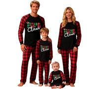 2025 Pyjama Noel Famille, Ensemble de vêtements de Famille Assortis - Plaid à Manches Longues - Pantalons - Sweatshirt - Pyjamas - Tenues d'intérieur Assortis pour Toute la Familles pour Noël 2